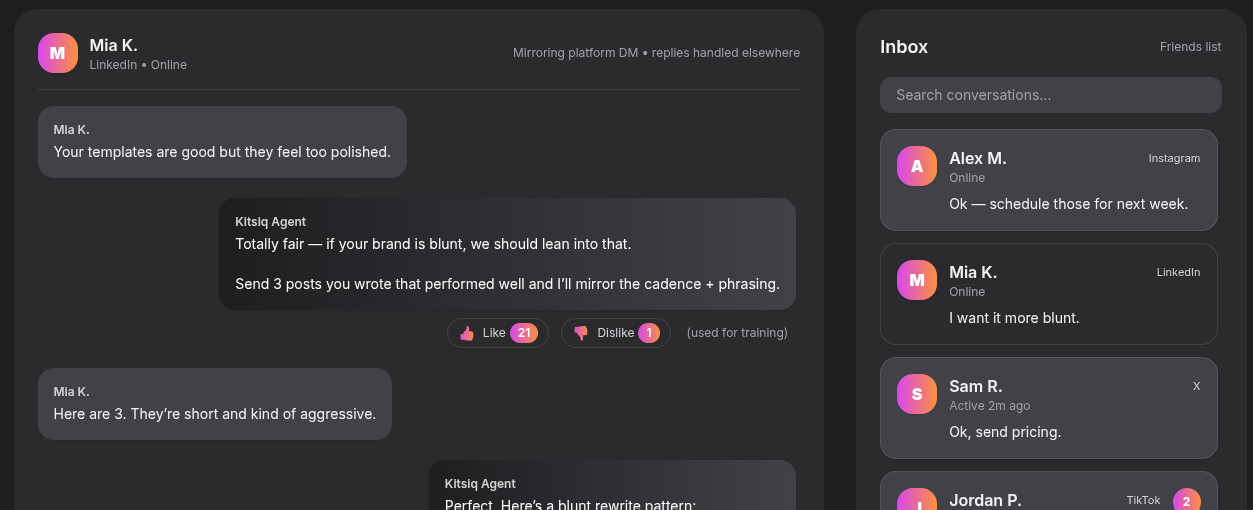 Narrative dashboard preview